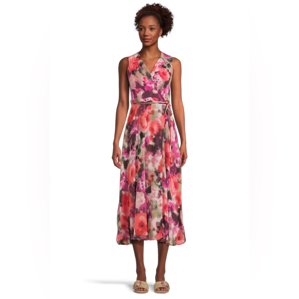 🆕 NWT Calvin Klein Floral Sleeveless Midi Dress